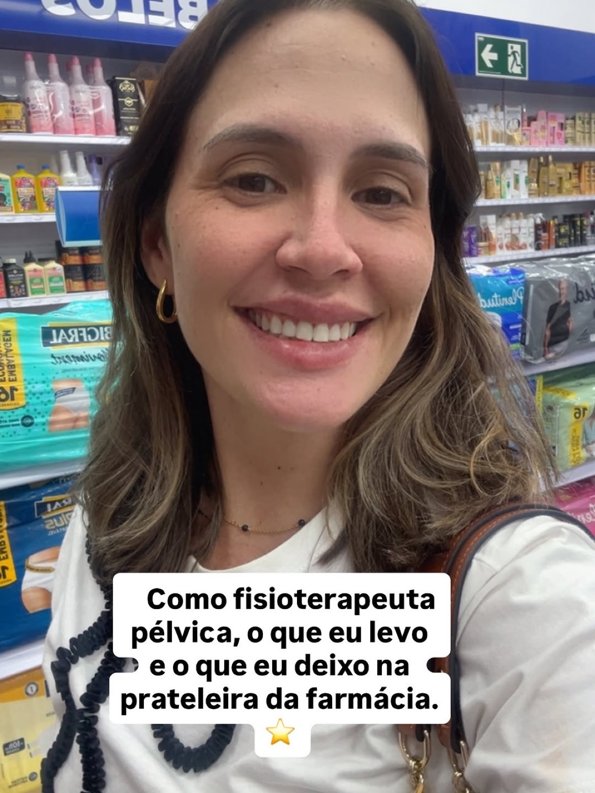 Post do Instagram: o que uma fisioterapeuta pélvica leva e deixa na prateleira da farmácia